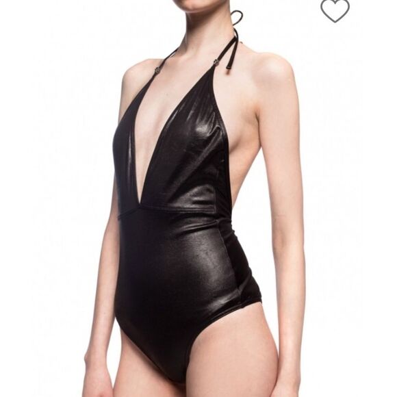 ZADIG & VOLTAIRE ONE-PIECE BLACK SKULL WOMEN'S SWIMSUIT size 8 - Picture 1 of 15